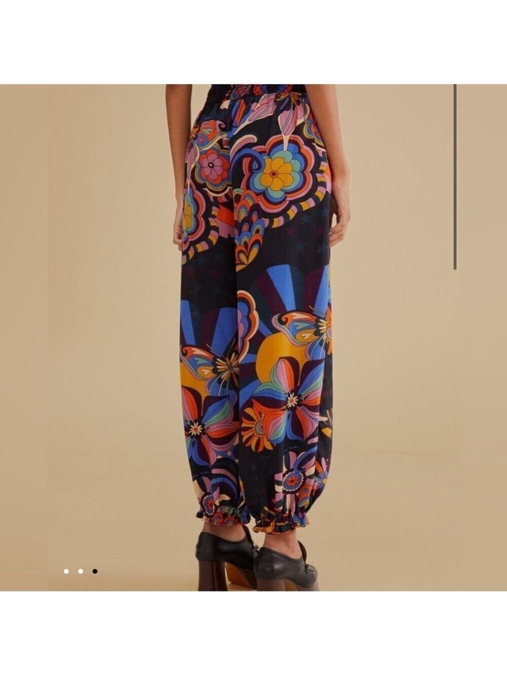 Farm Rio Black 70s Vibe Pants - Picture 6 of 7
